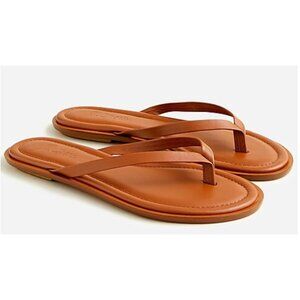 J. Crew Sorrento Thong Sandals in Leather, size 7.5, Golden Hickory